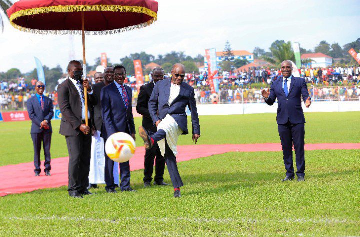 Kabaka Ronald Mutebi Graces the 2023 Airtel – Masaza Cup Opening Match where Mawokota defeated Busiro in a 3- 1 Score