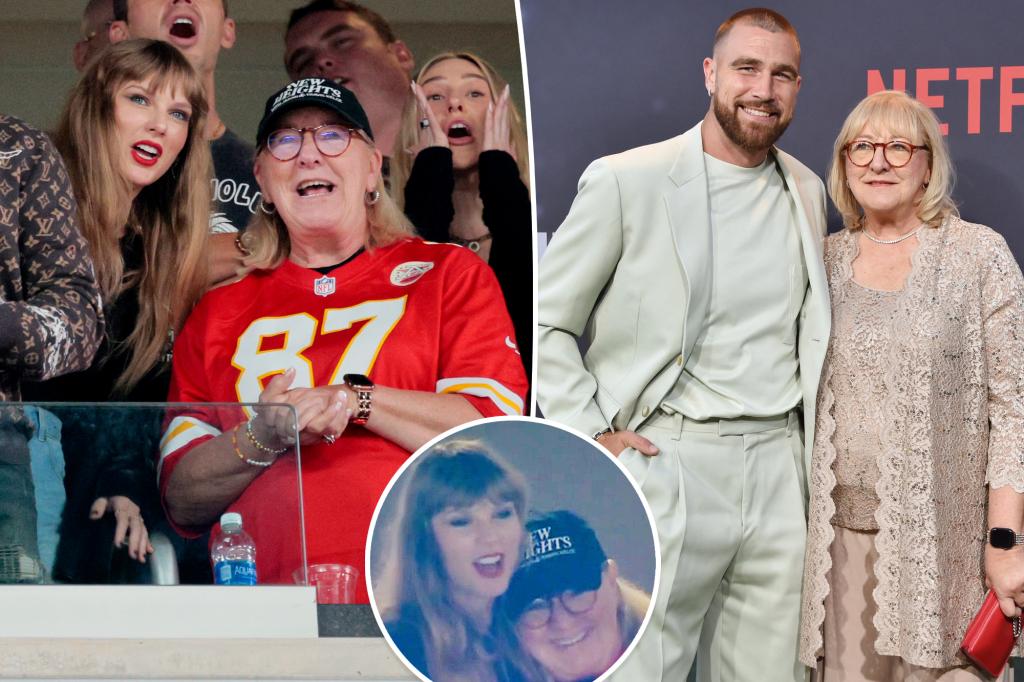 Taylor Swift shares a cozy hug with Travis Kelce’s mom, Donna, at Chiefs game