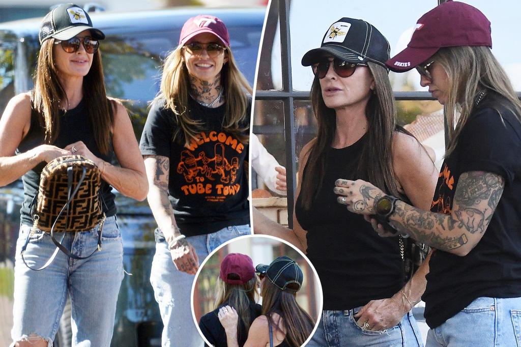 Kyle Richards and Morgan Wade enjoy cozy outing in coordinating outfits