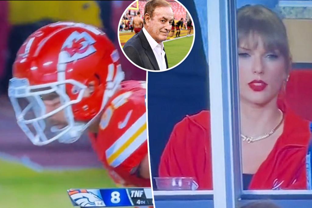 Al Michaels calls Taylor Swift Travis Kelce’s ‘girlfriend’ during Chiefs vs. Broncos game
