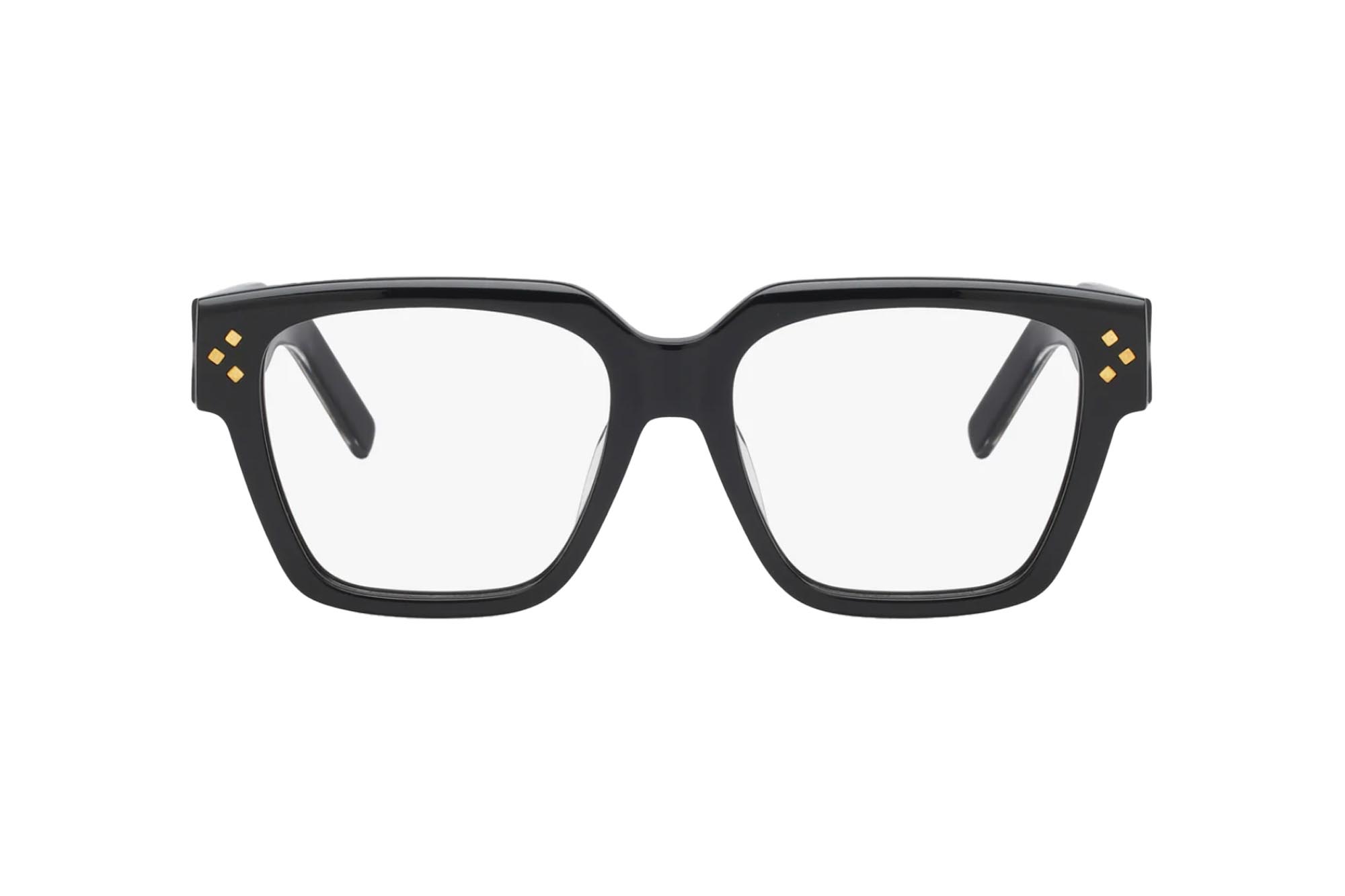 black glasses