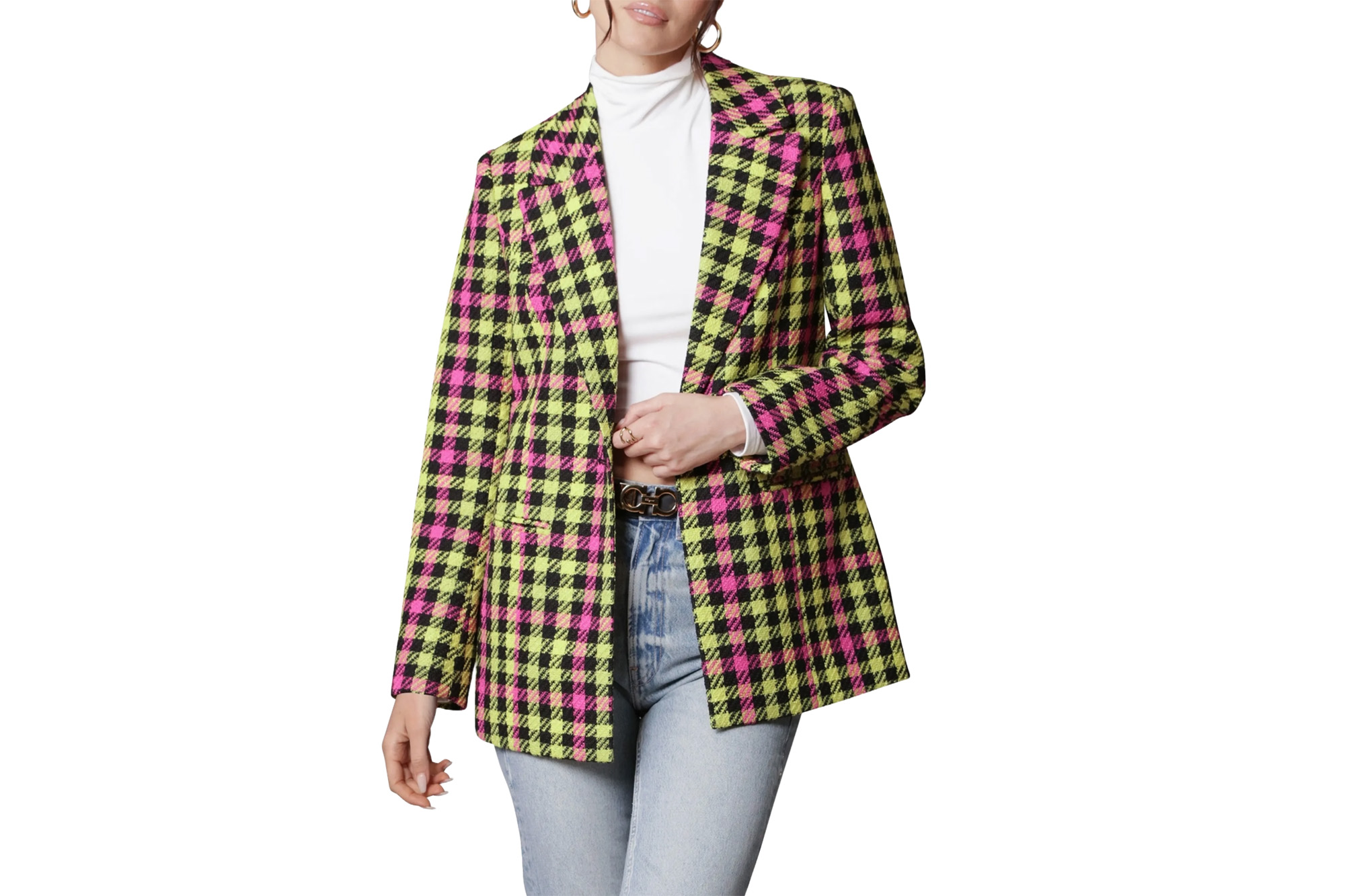A plaid blazer