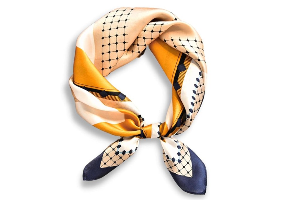 A patterned scarf