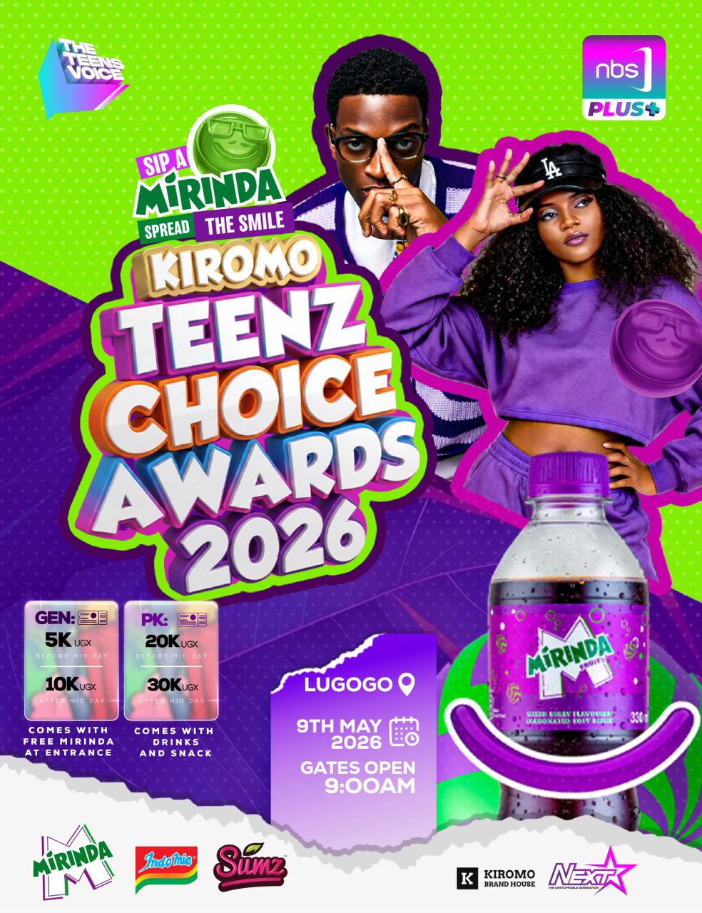 Full Nominees List Released for Kiromo Teenz Choice Awards 2026