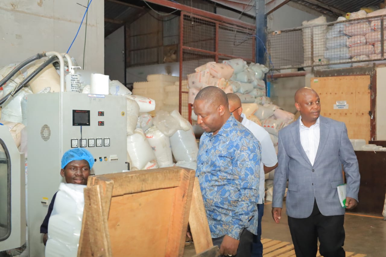 Minister Bahati conducts an oversight visit to Najjera Industrial Hub, pledges continued government support to manufacturers